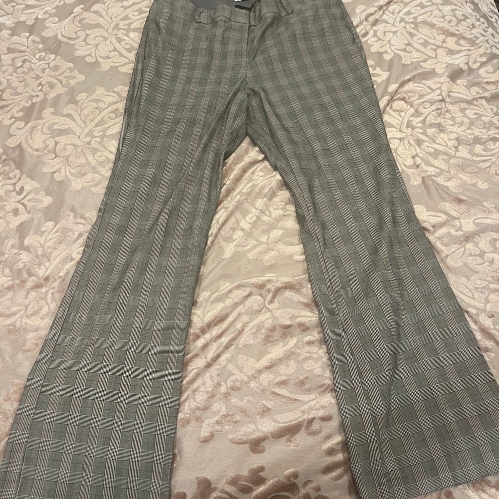 Lane Bryant the Allie dress pants black red and white plaid size 24L